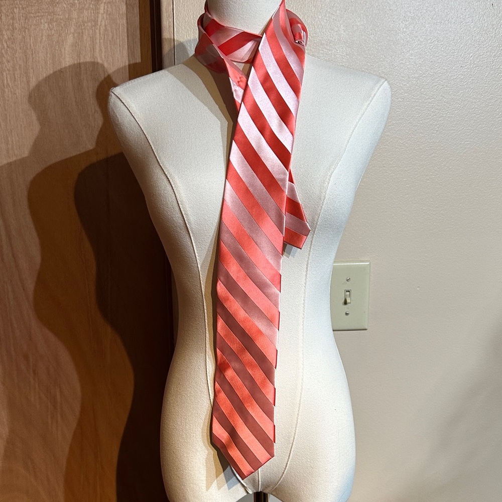 Stacy Adams Coral Striped Tie